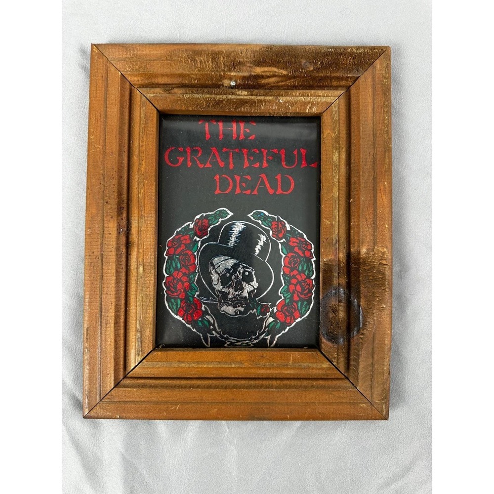 Vtg‎ Grateful Dead-Asbury Park  NJ Boardwalk-Carnival Fair Prize-Glass/Wood RARE